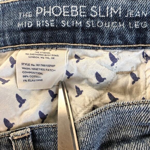 Anthro MiH Phoebe slim jeans  mid rise 26 - Picture 7 of 9